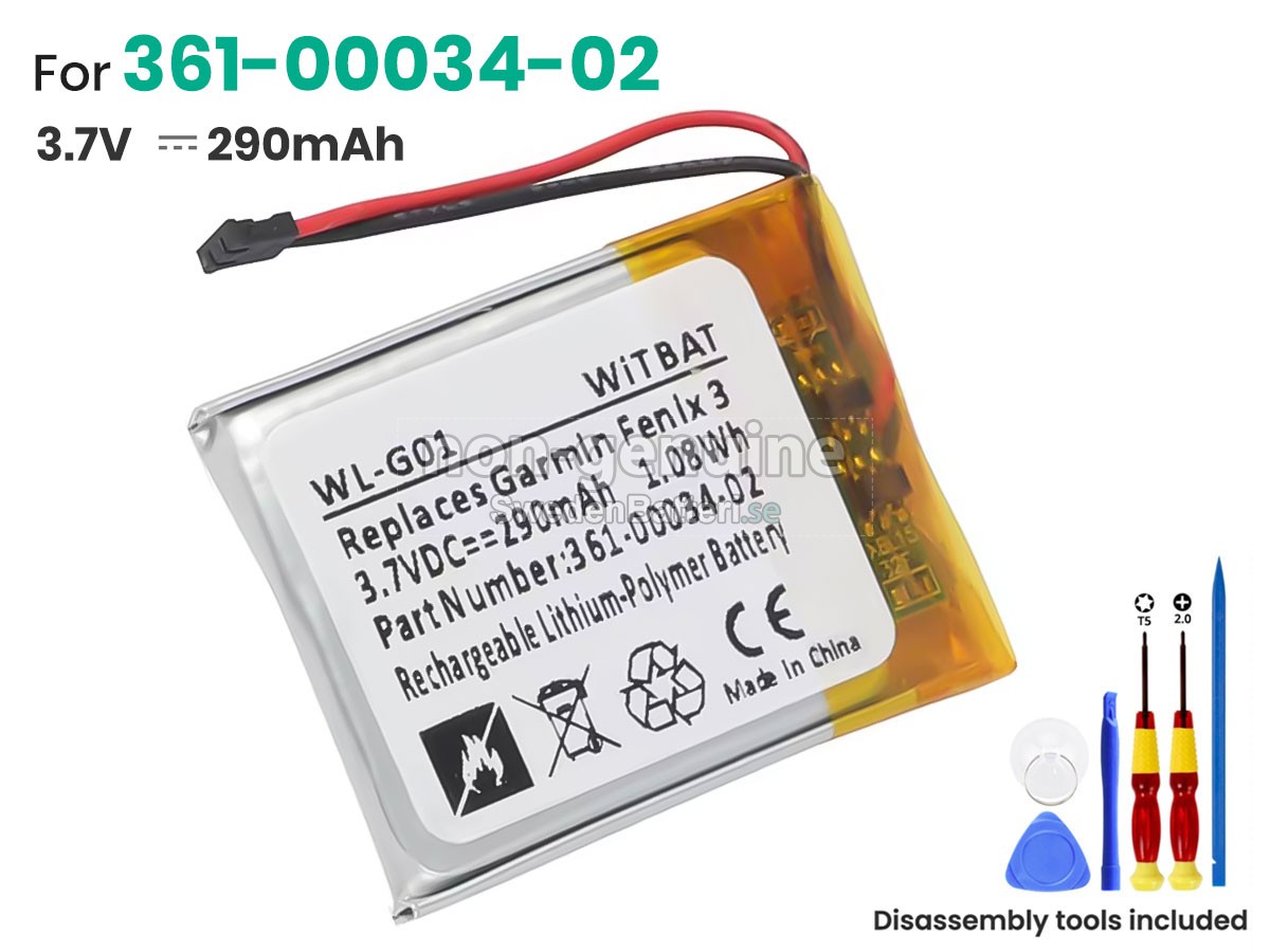 batteri till Garmin 361-00034-02