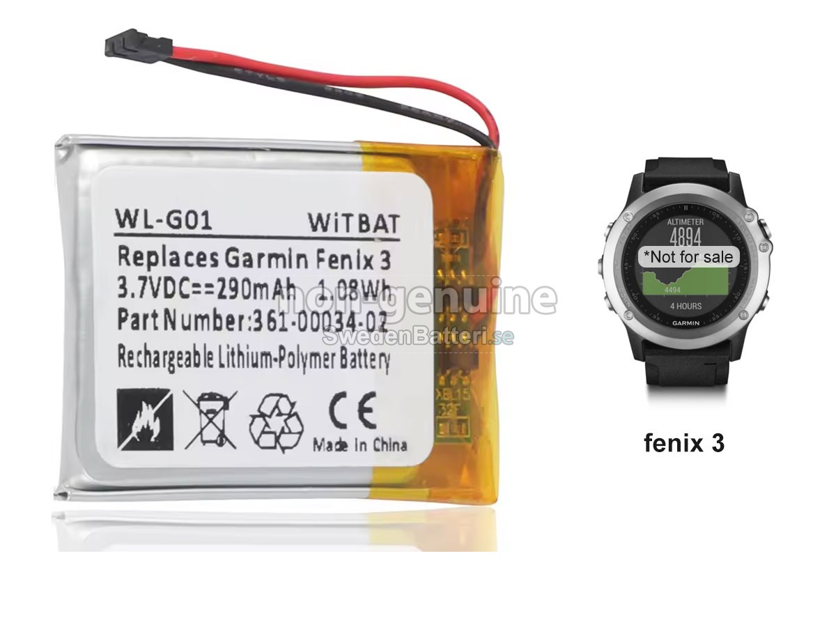 batteri till Garmin 361-00034-02