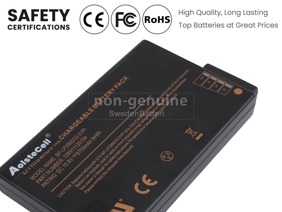 batteri till Getac DR202