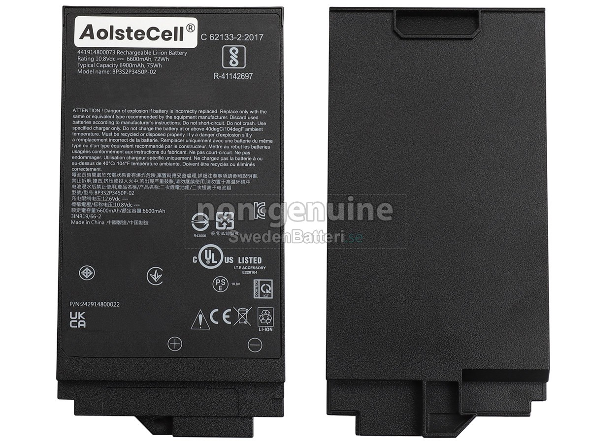 batteri till Getac 242128700001