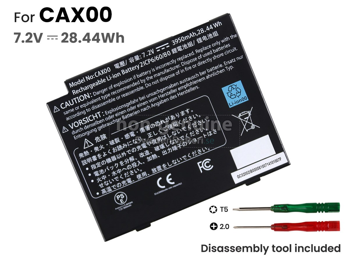 batteri till Getac CAX00(2ICP6/60/80)