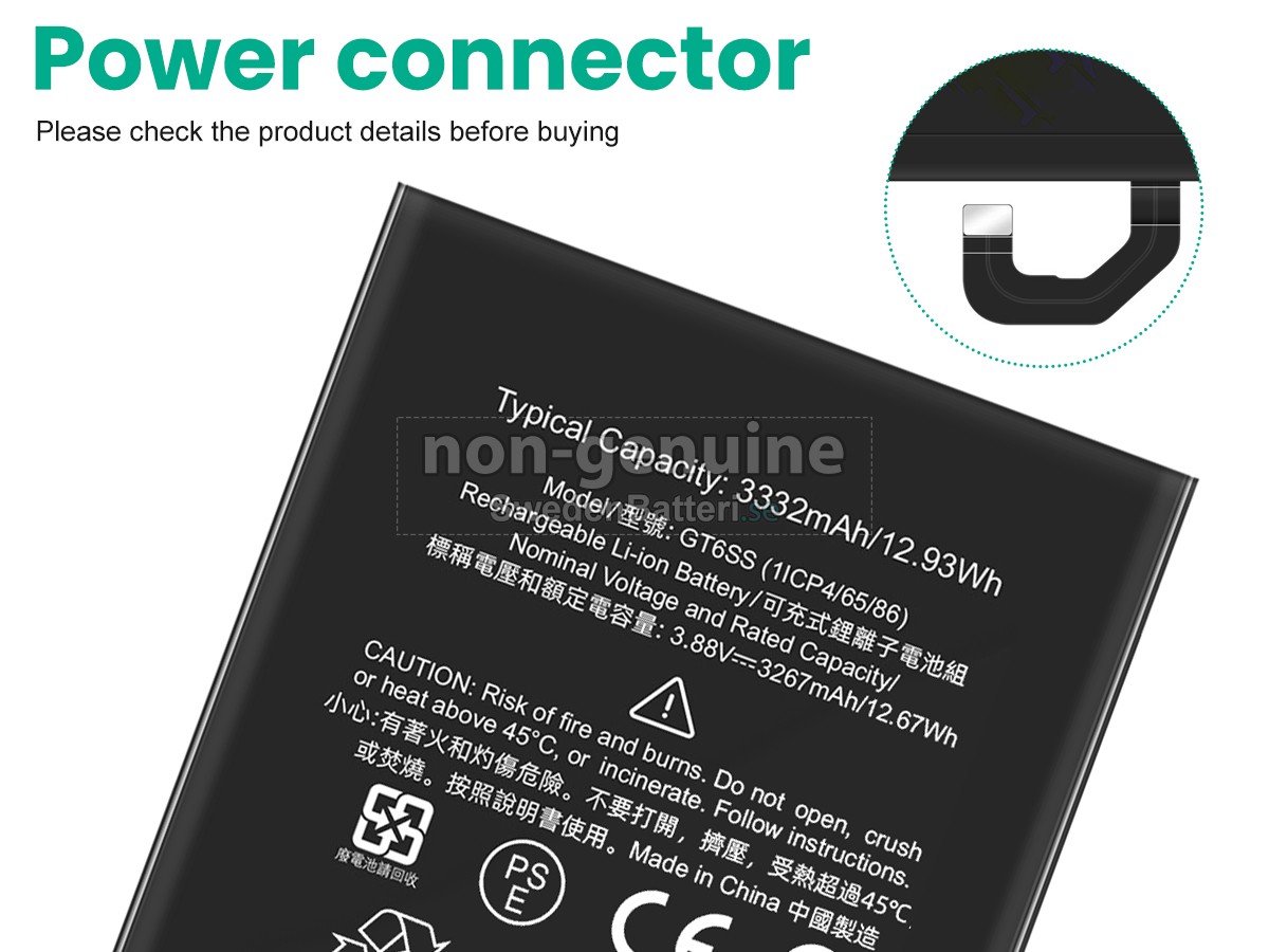 batteri till Google GT6SS