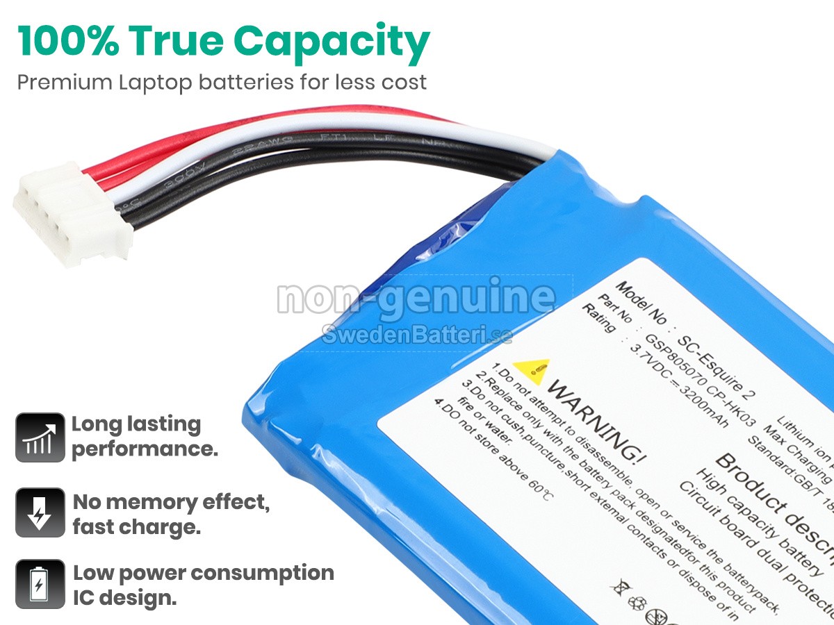 batteri till Harman Kardon ESQUIRE2