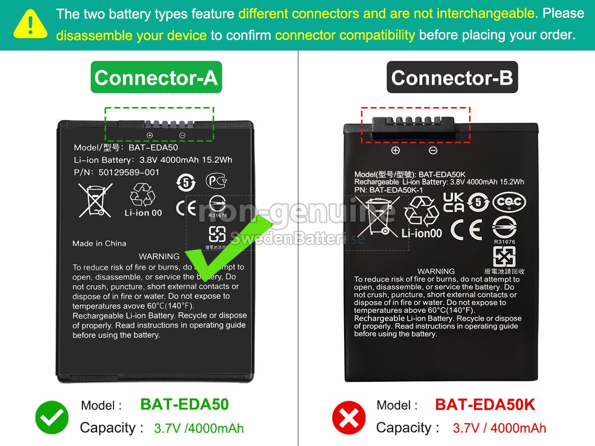 batteri till Honeywell EDA50HC