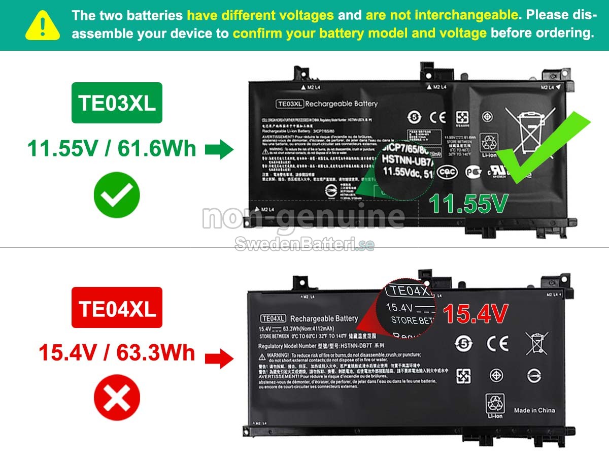 batteri till HP Omen 15-AX203NF