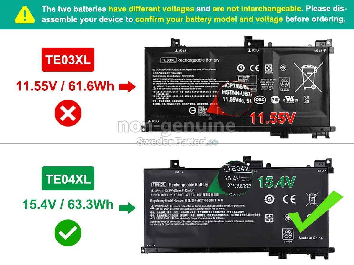 batteri till HP Omen 15-AX203NF