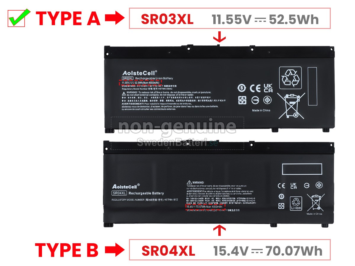 batteri till HP SR03XL