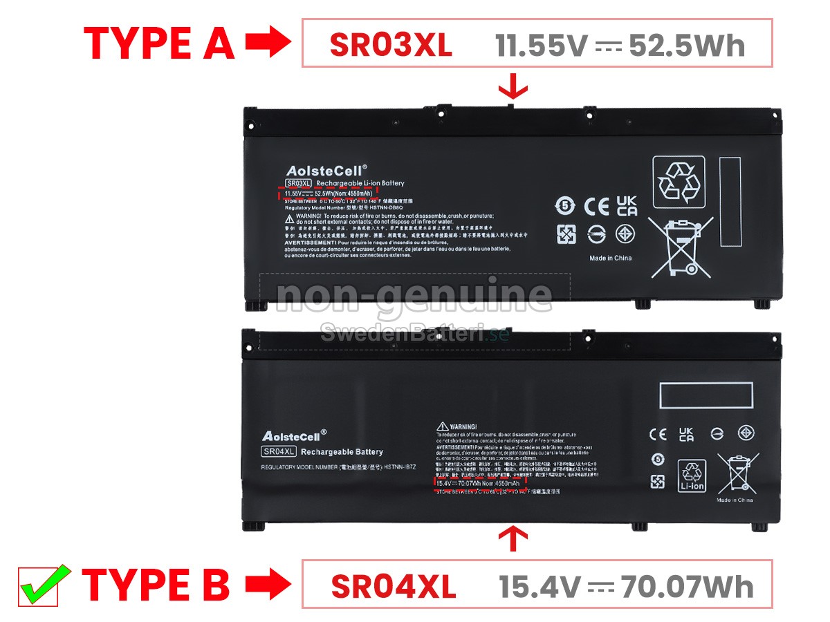 batteri till HP SR03XL