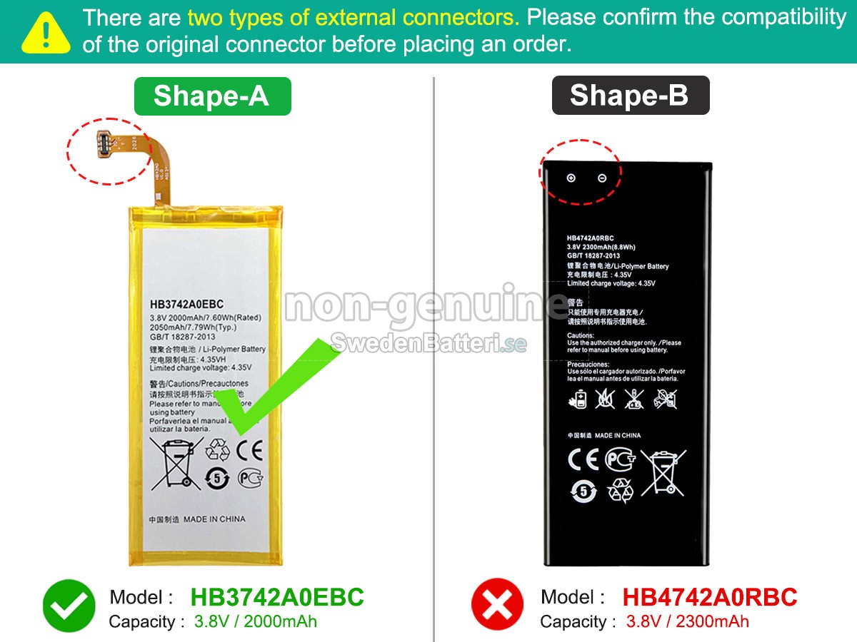 batteri till Huawei ASCEND G630-U20