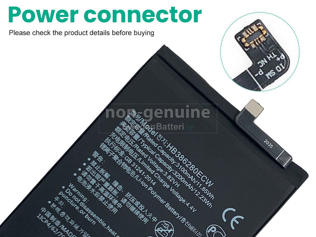 batteri till Huawei HB386280ECW