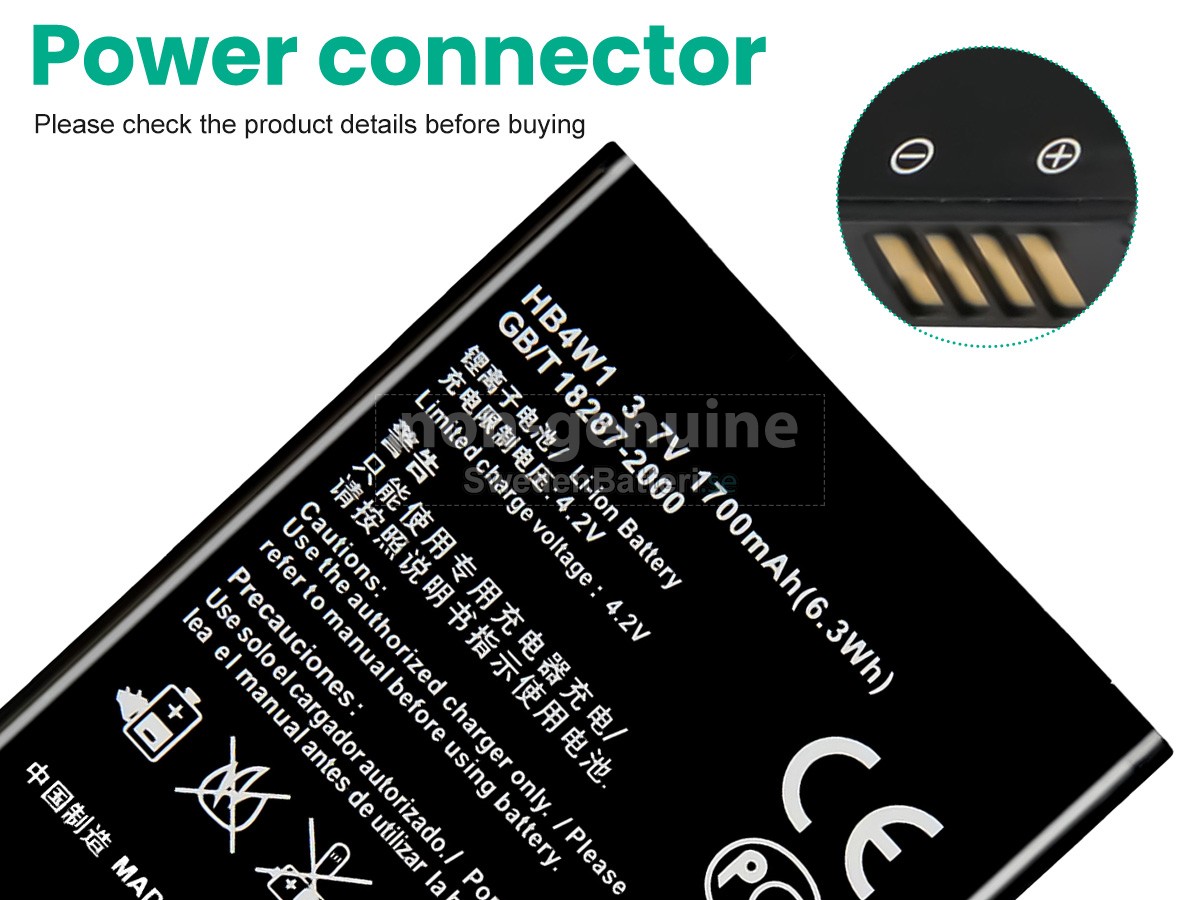 batteri till Huawei HB4W1