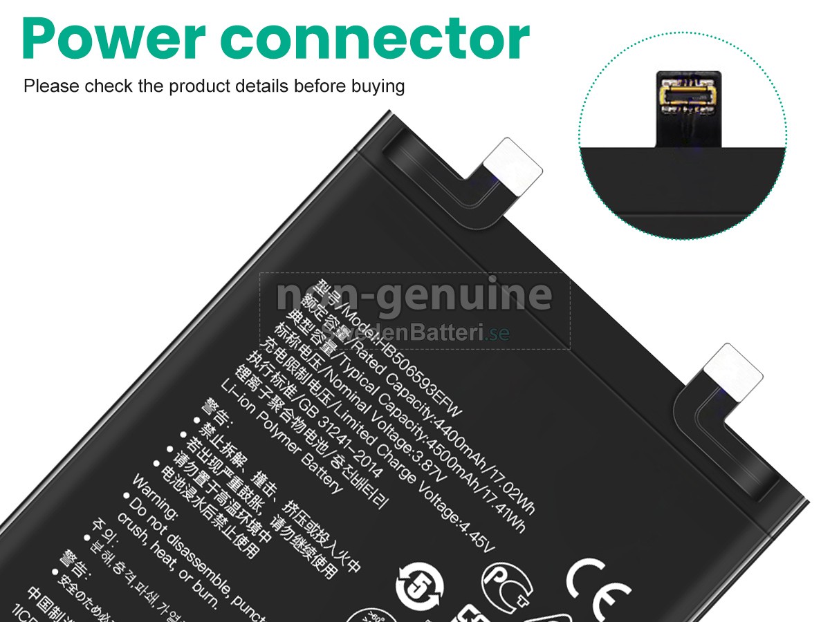 batteri till Huawei HB506593EFW
