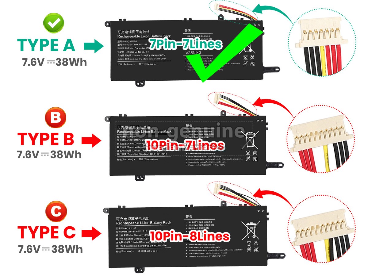 batteri till Hyundai 5074116PV-2S1P