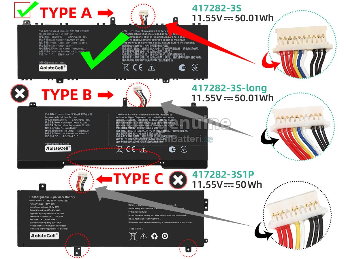 batteri till Infinix 417282-3S
