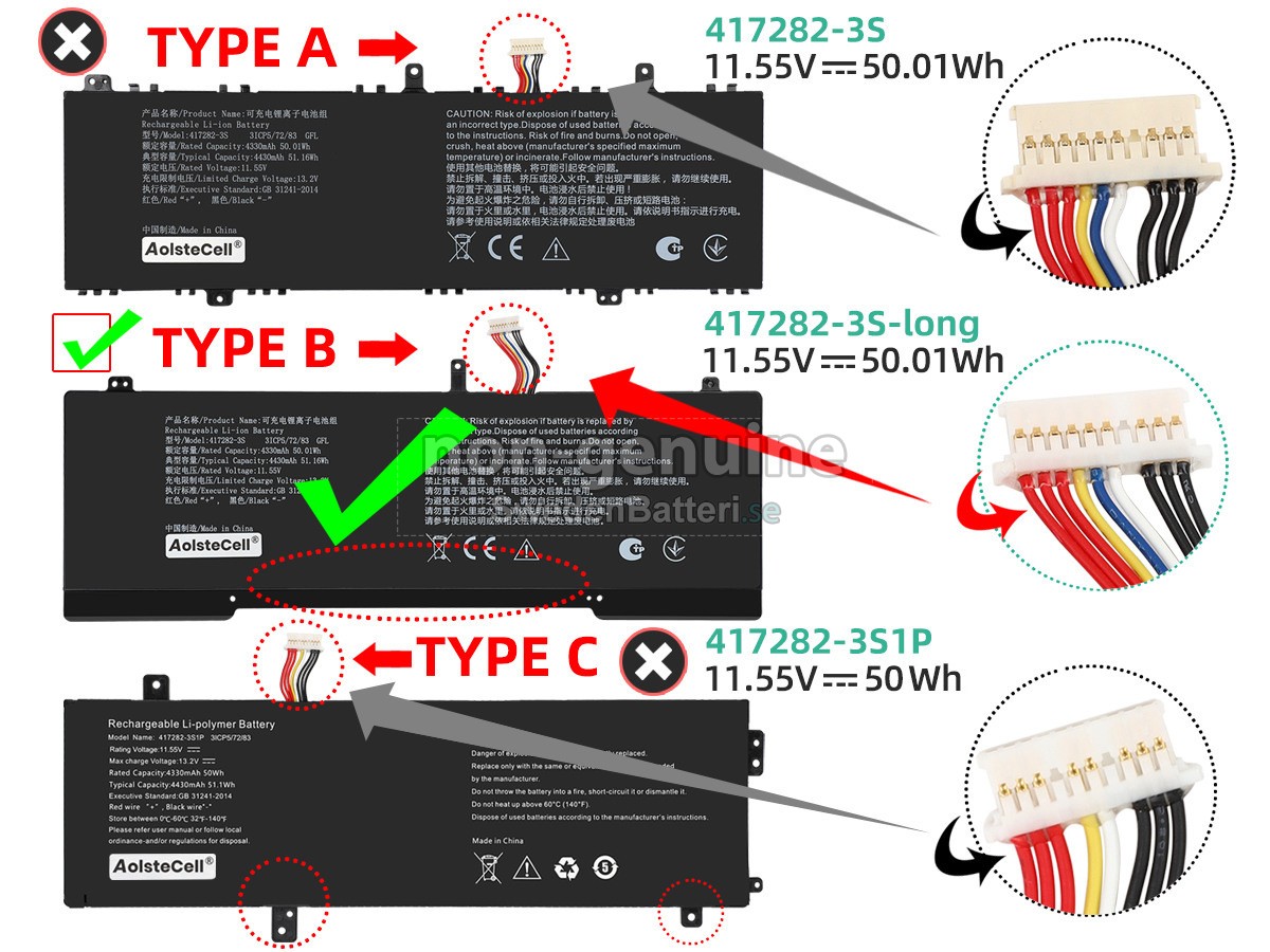 batteri till Infinix 417282-3S