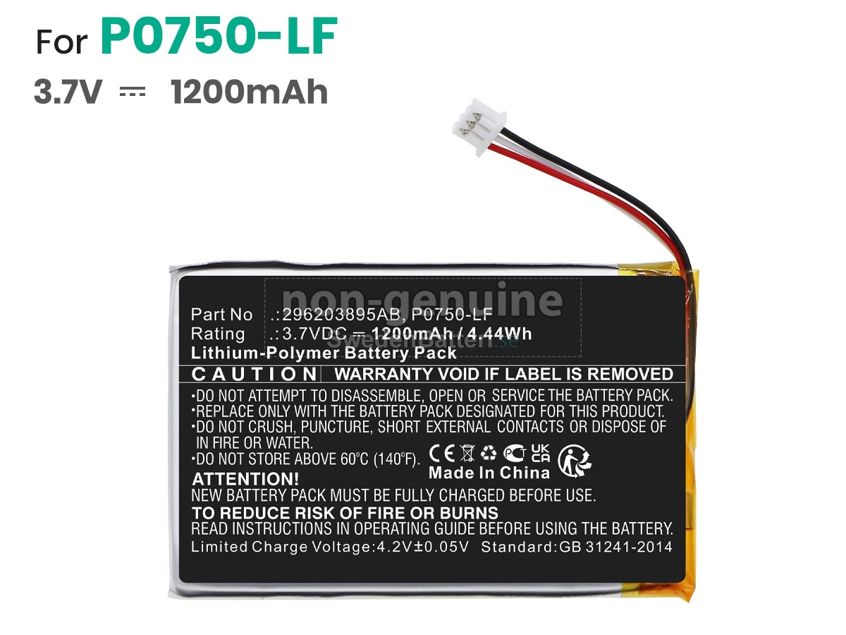 batteri till Ingenico P0750-LF