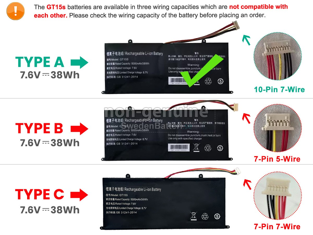 batteri till IPASON G154GPJ41