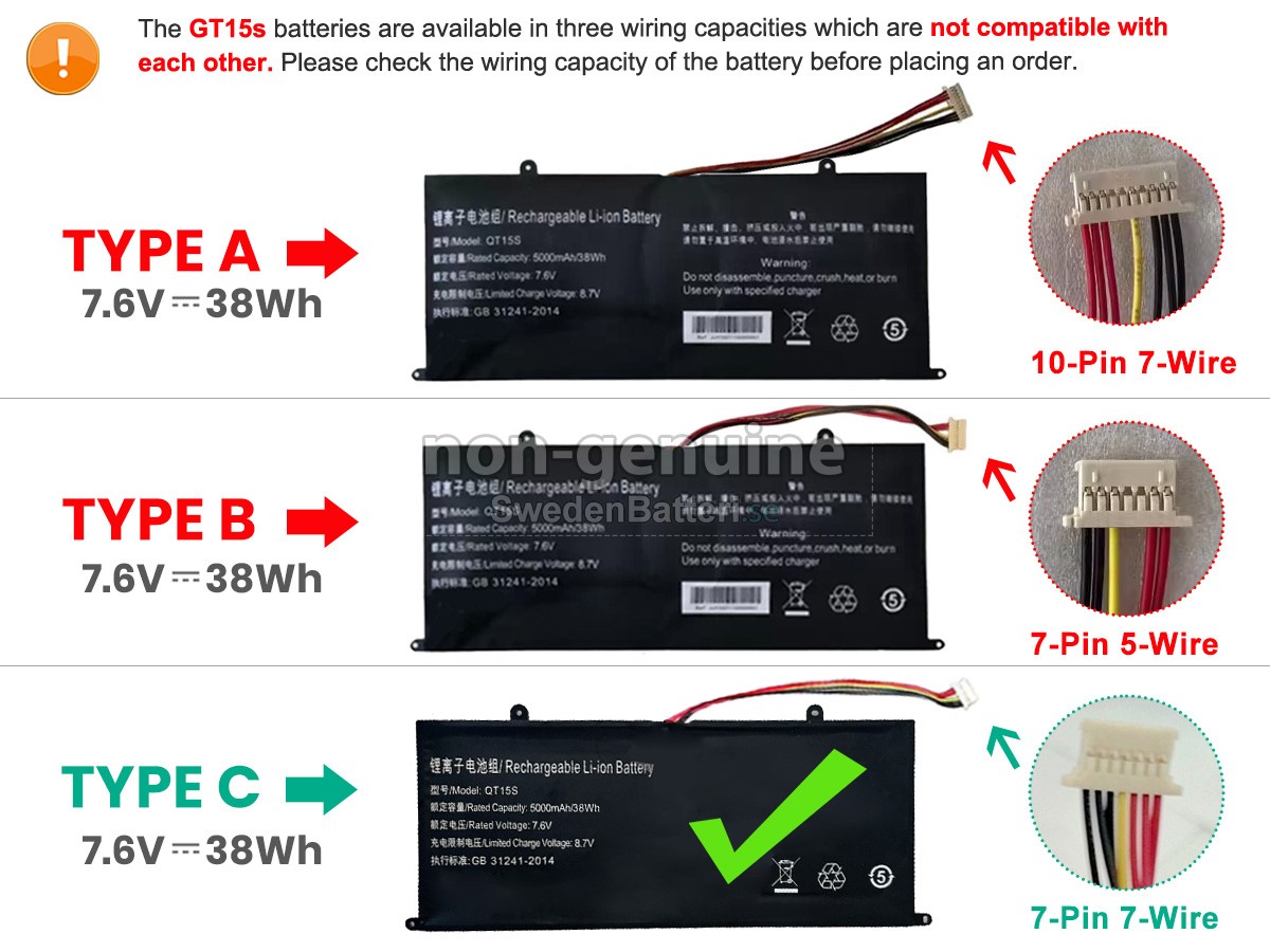 batteri till IPASON G154GPJ41