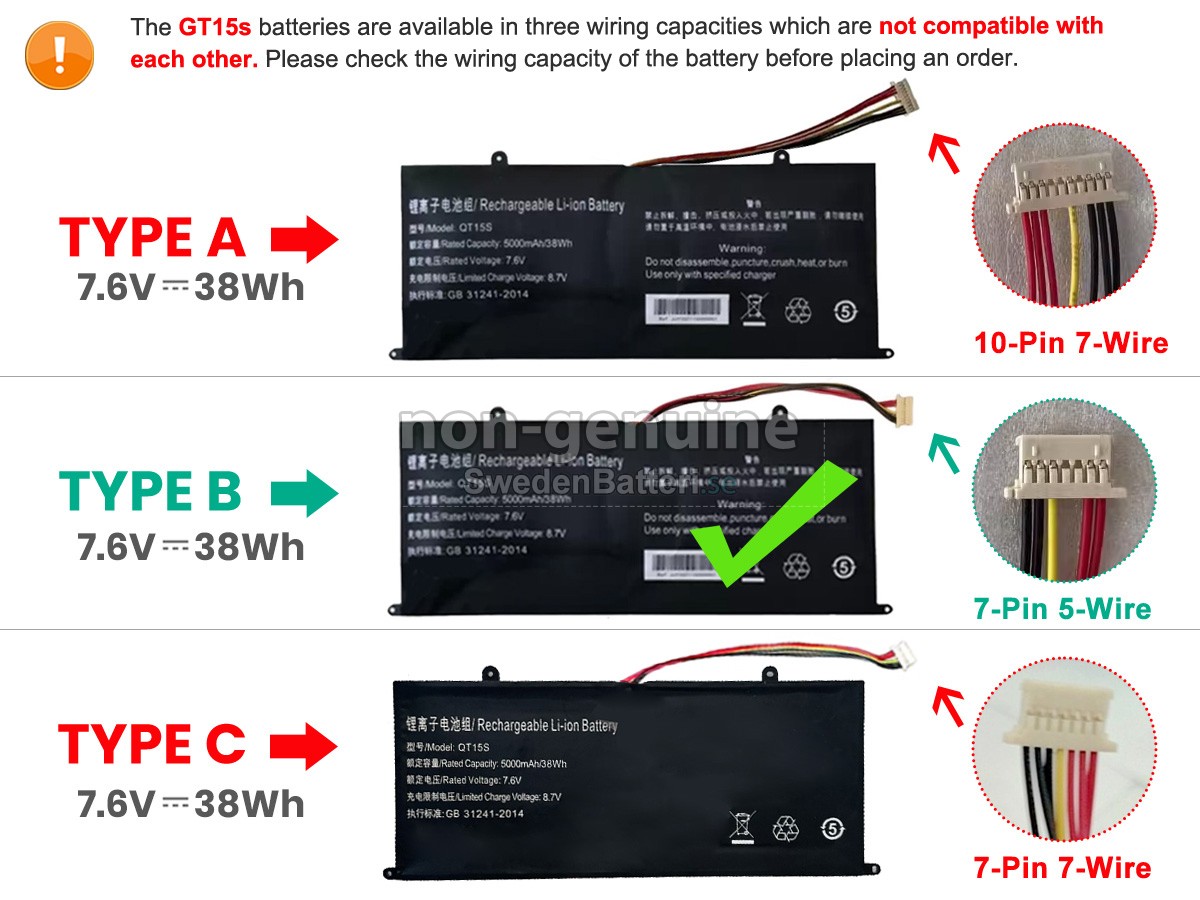 batteri till IPASON G154GPJ41