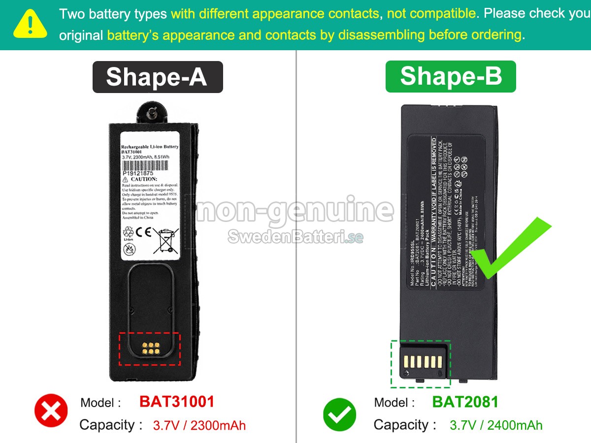 batteri till Iridium BAT31001