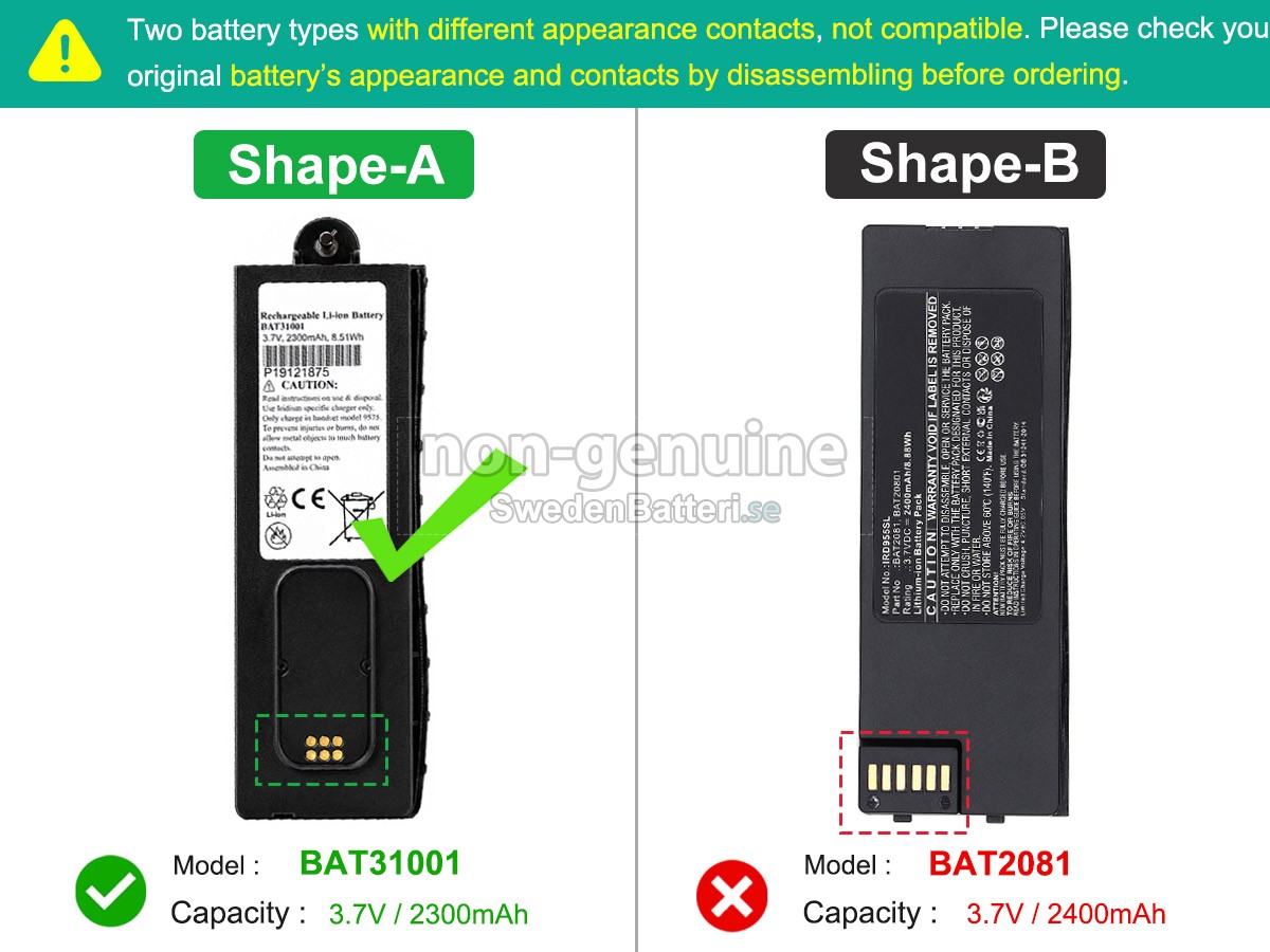 batteri till Iridium BAT31001
