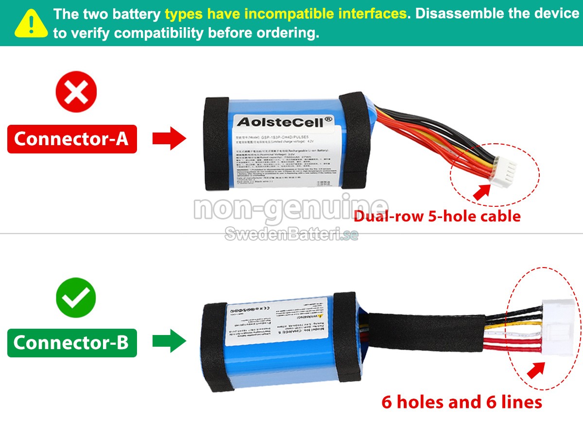 batteri till JBL GSP-1S3P-CH40