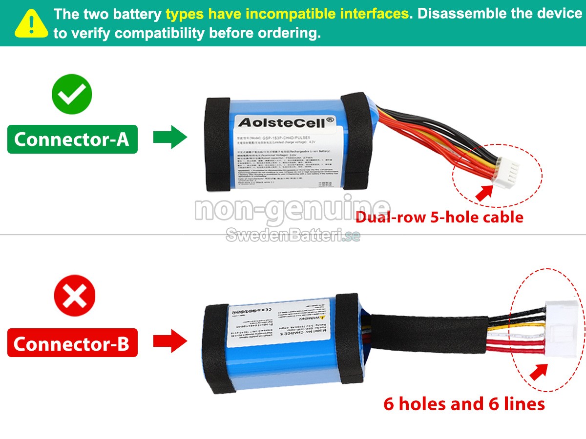 batteri till JBL GSP-1S3P-CH40
