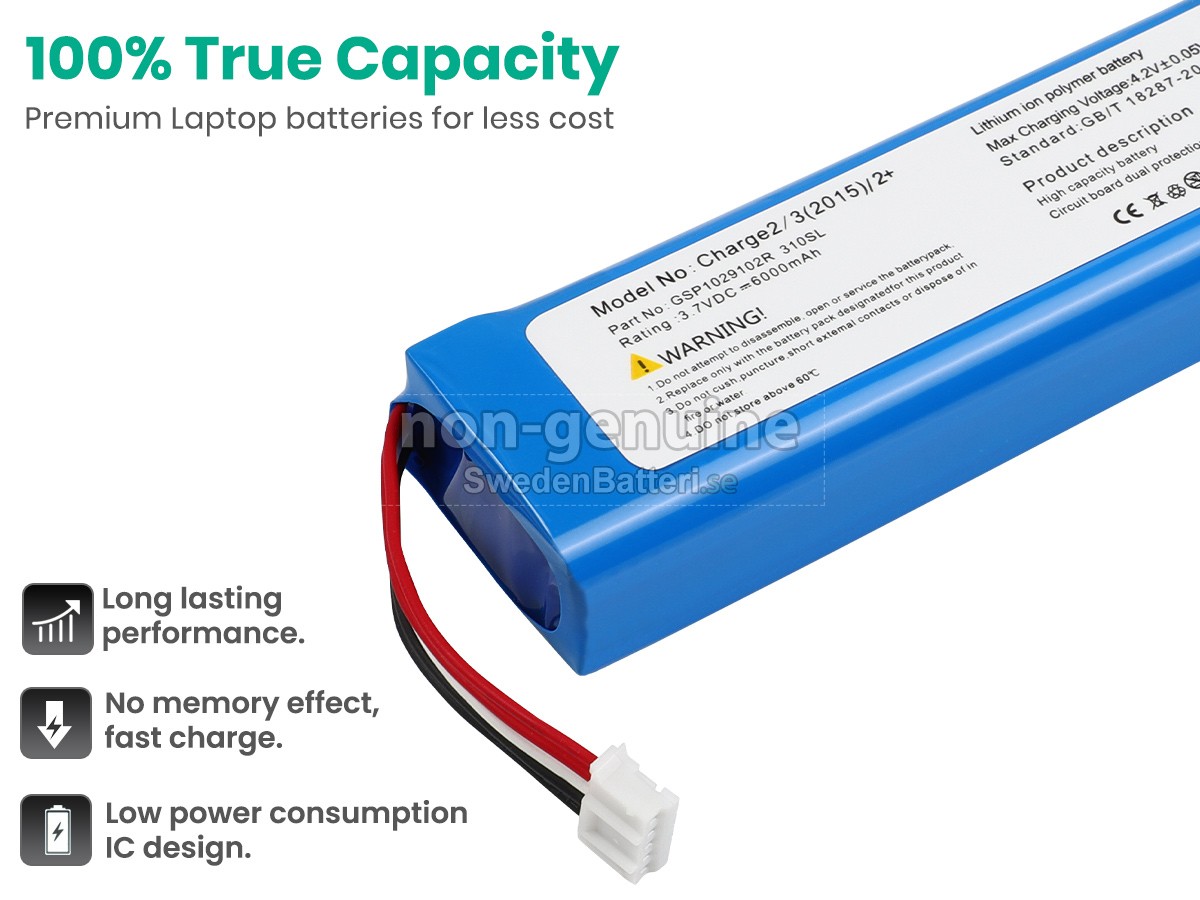 batteri till JBL CHARGE 2+ BLUETOOTH SPEAKER