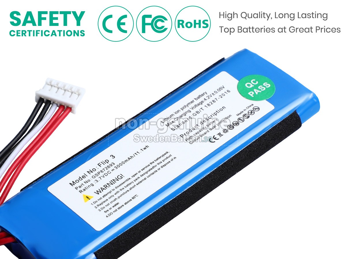 batteri till JBL FLIP 3 PORTABLE SPEAKER