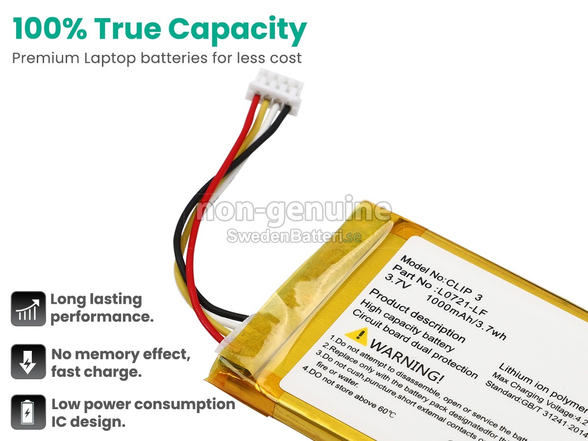 batteri till JBL CLIP 3