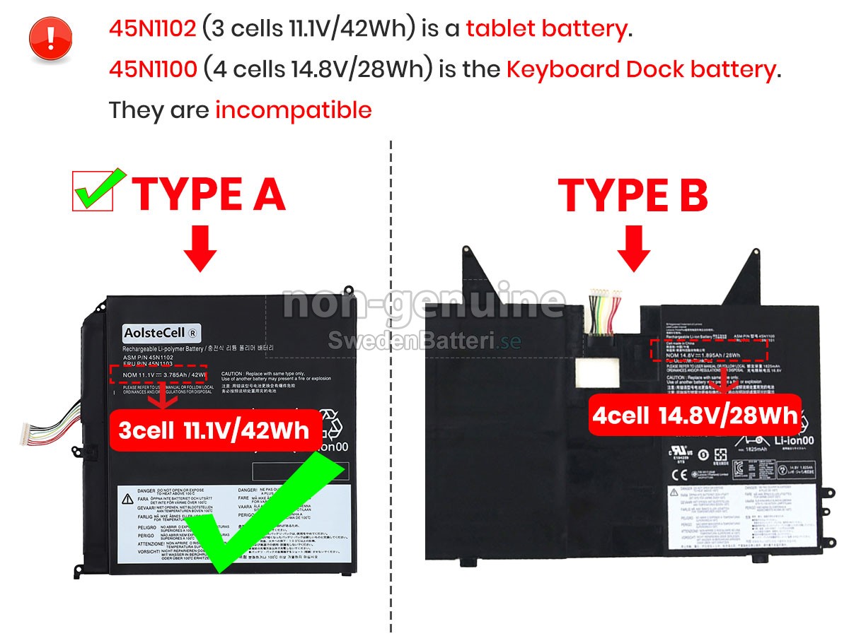 batteri till Lenovo ThinkPad HELIX 3701