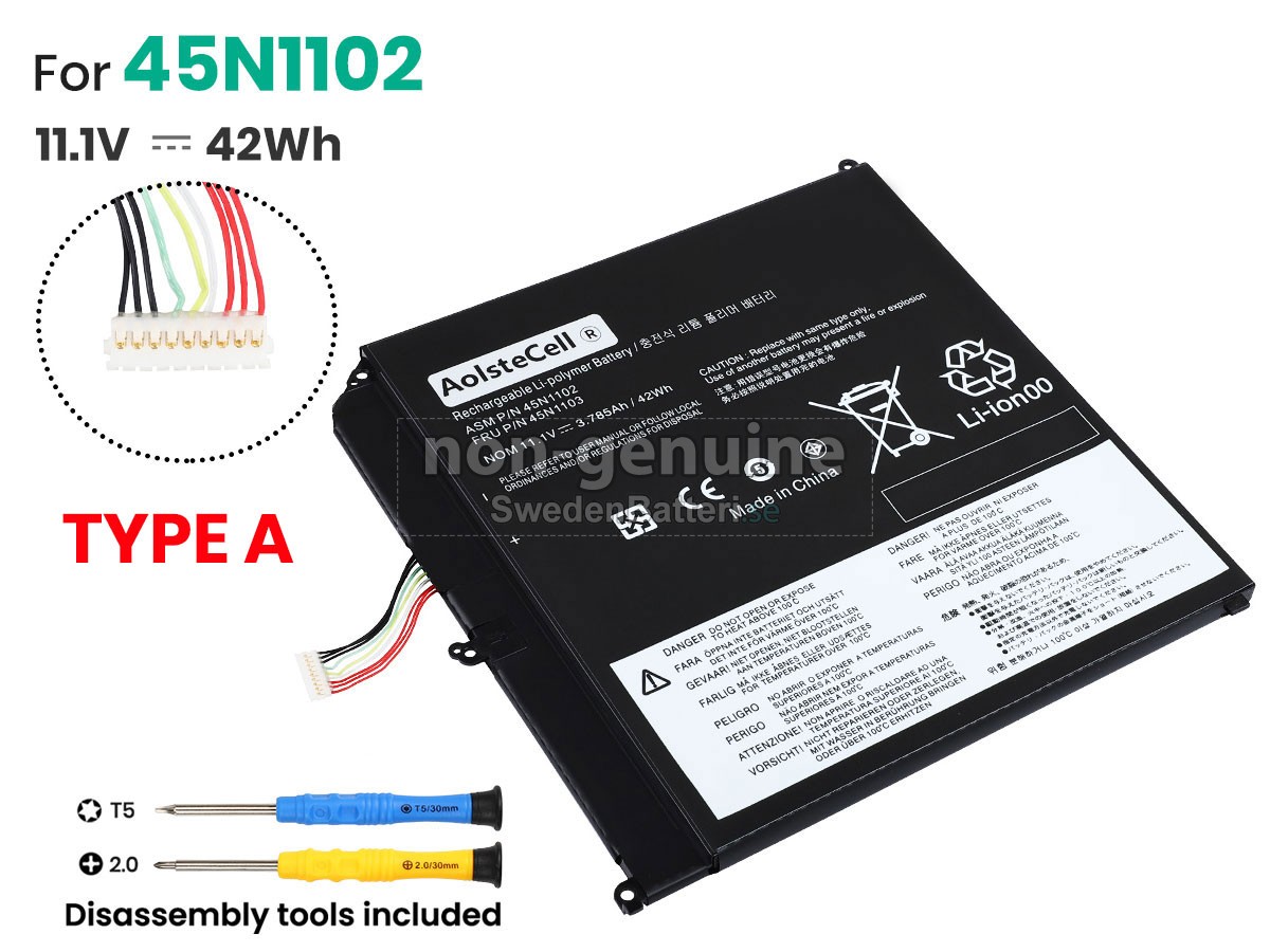 batteri till Lenovo ThinkPad HELIX 3701
