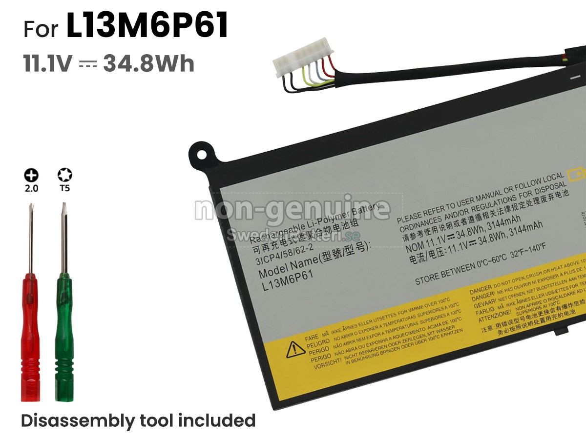 batteri till Lenovo L13L6P61