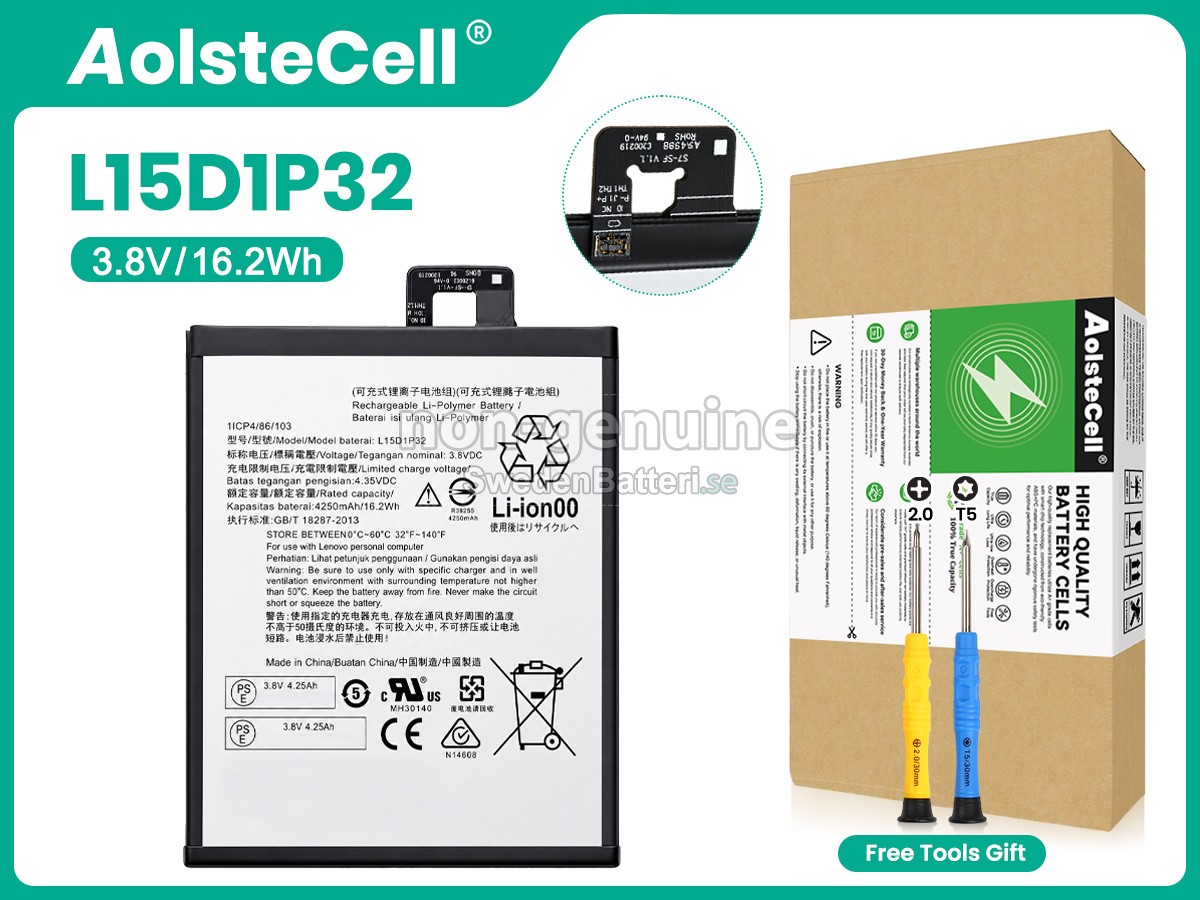 batteri till Lenovo L15D1P32