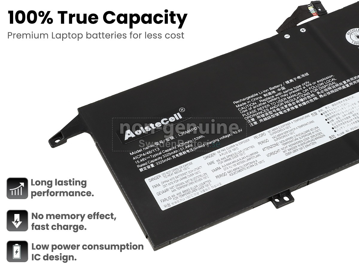 batteri till Lenovo THINKBOOK 13X ITG-20WJ002MFG