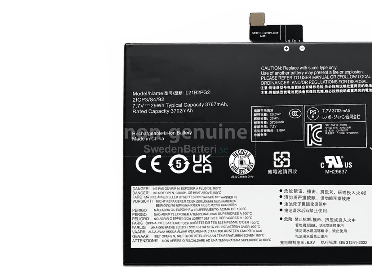 batteri till Lenovo IP DUET 3 CHROME 11Q727