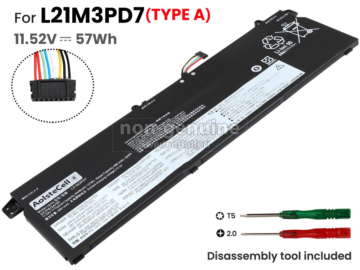 batteri till Lenovo THINKBOOK 16 G4+ IAP 21CY006UAD