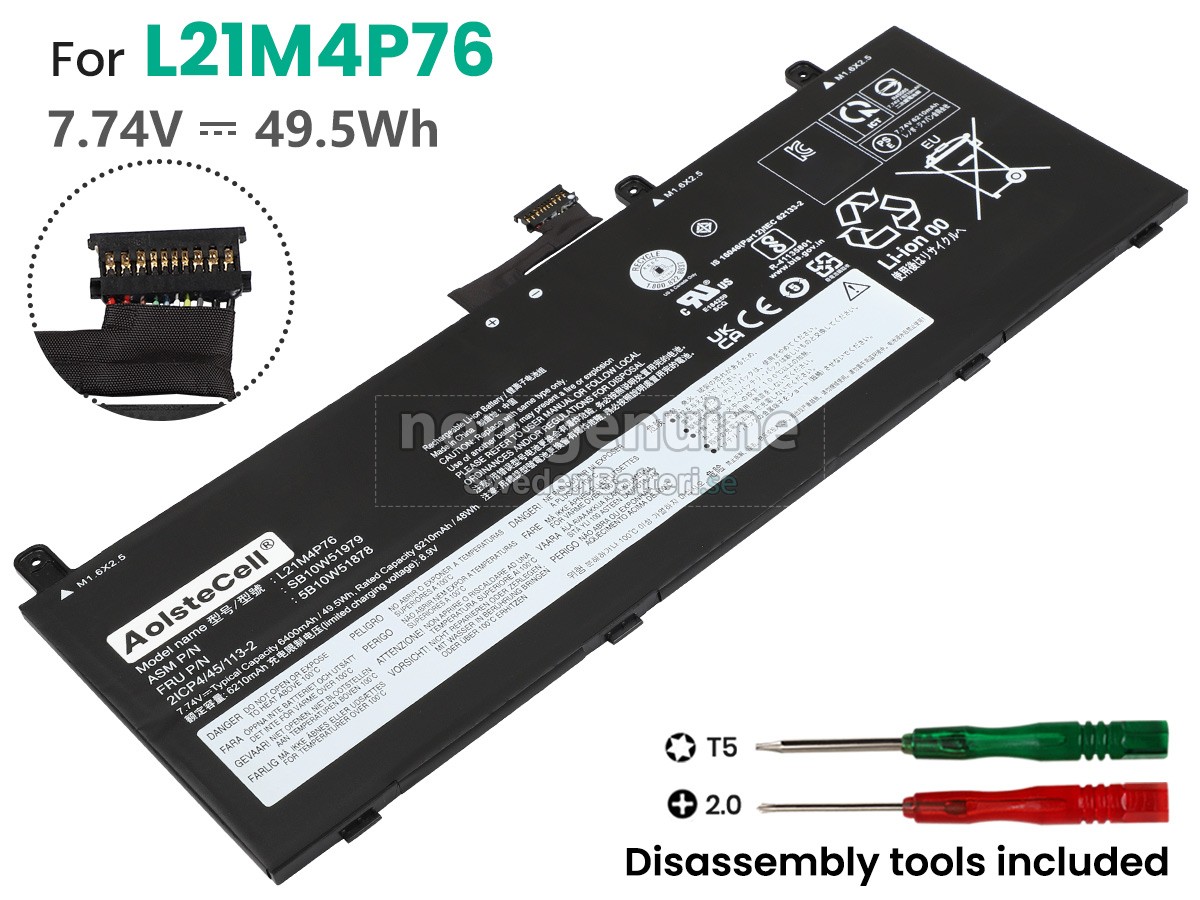 batteri till Lenovo ThinkPad X13S GEN 1-21BY0010AU