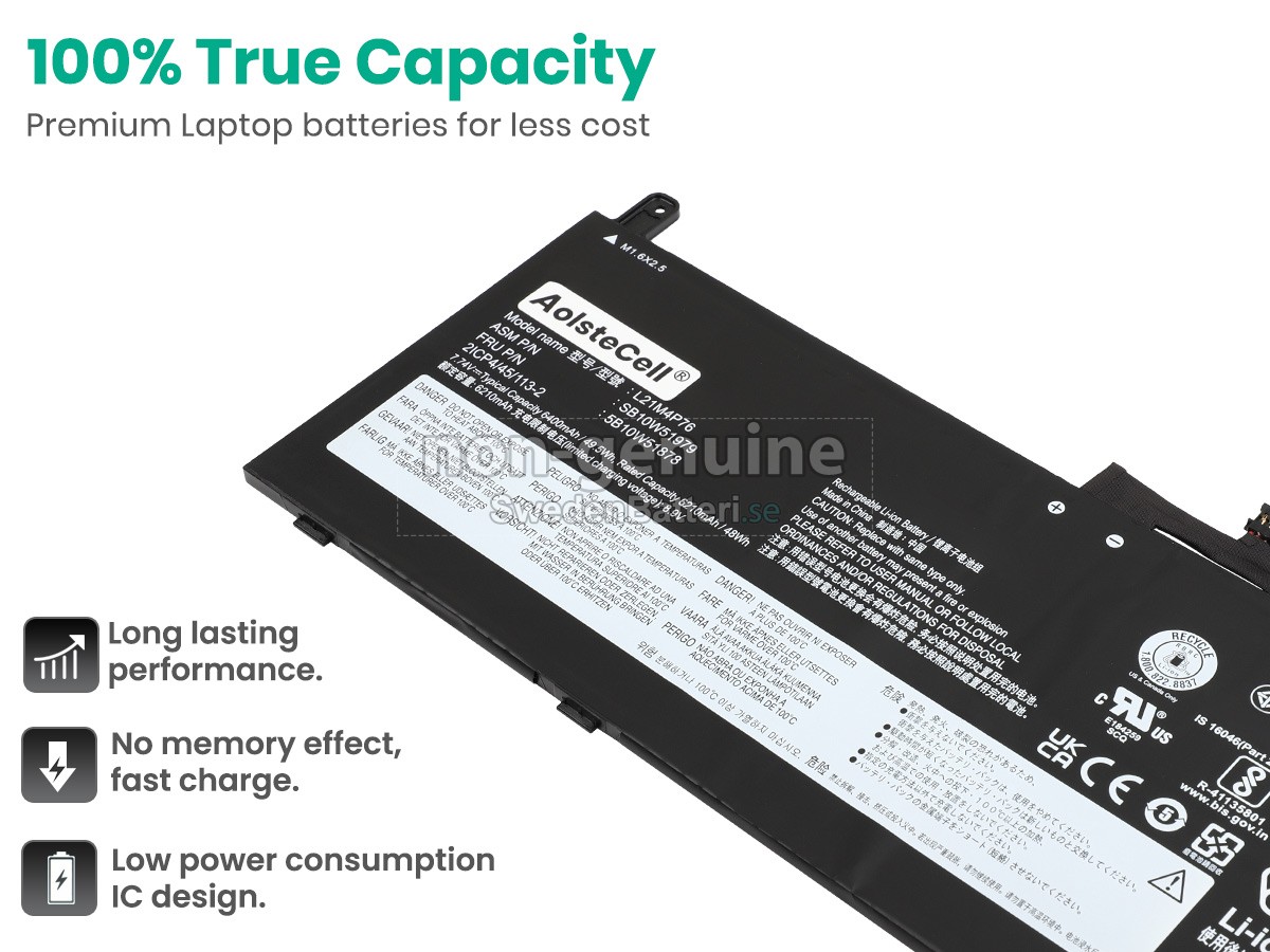 batteri till Lenovo ThinkPad X13S GEN 1-21BY0010AU