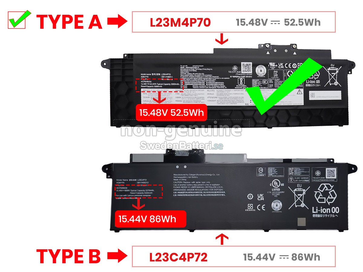 batteri till Lenovo ThinkPad T16 GEN 3-21MN00BSMX