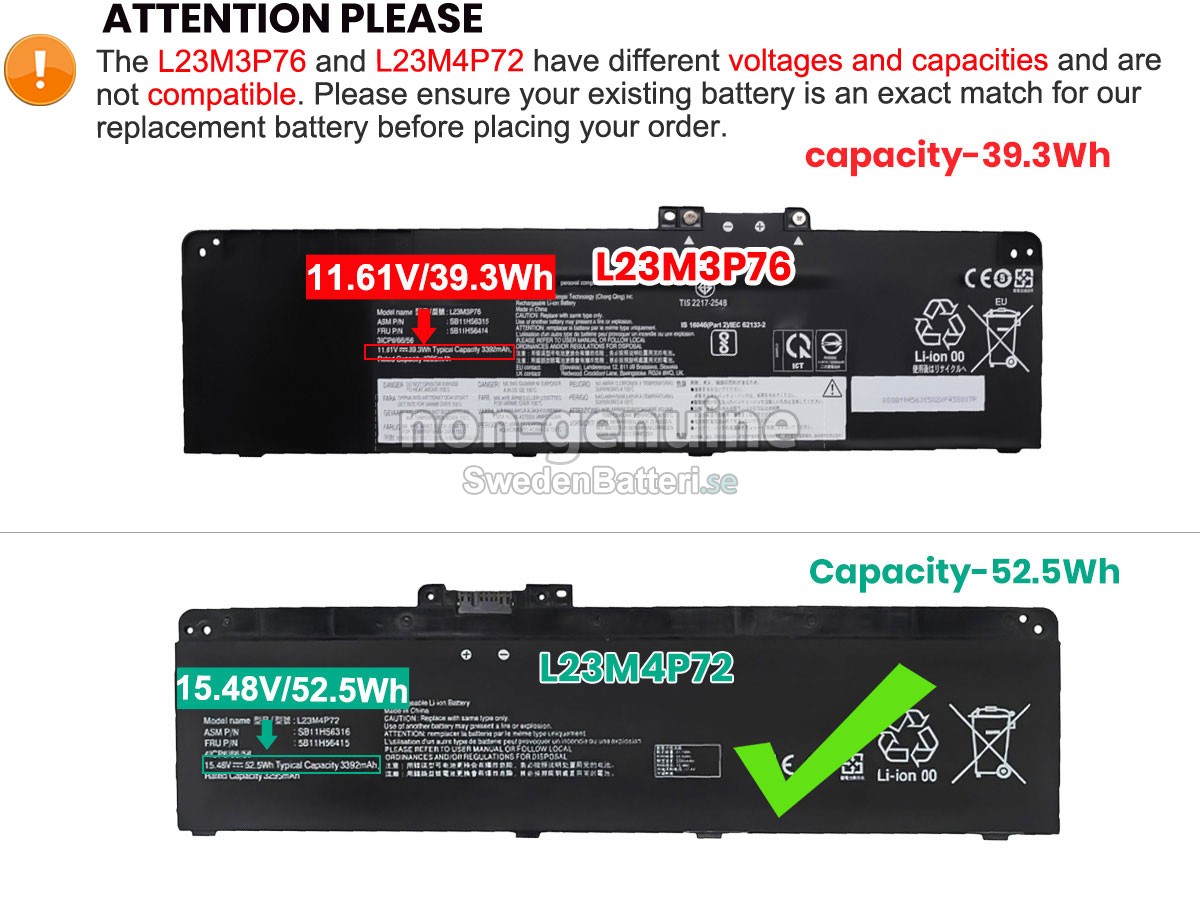 batteri till Lenovo ThinkPad T14 GEN 5-21MLS01100