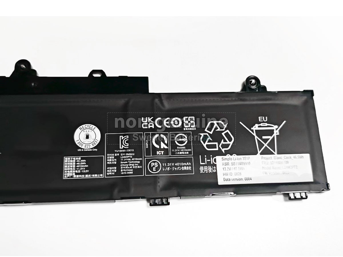 batteri till Lenovo ThinkPad L16 GEN 2-21SA0038SC