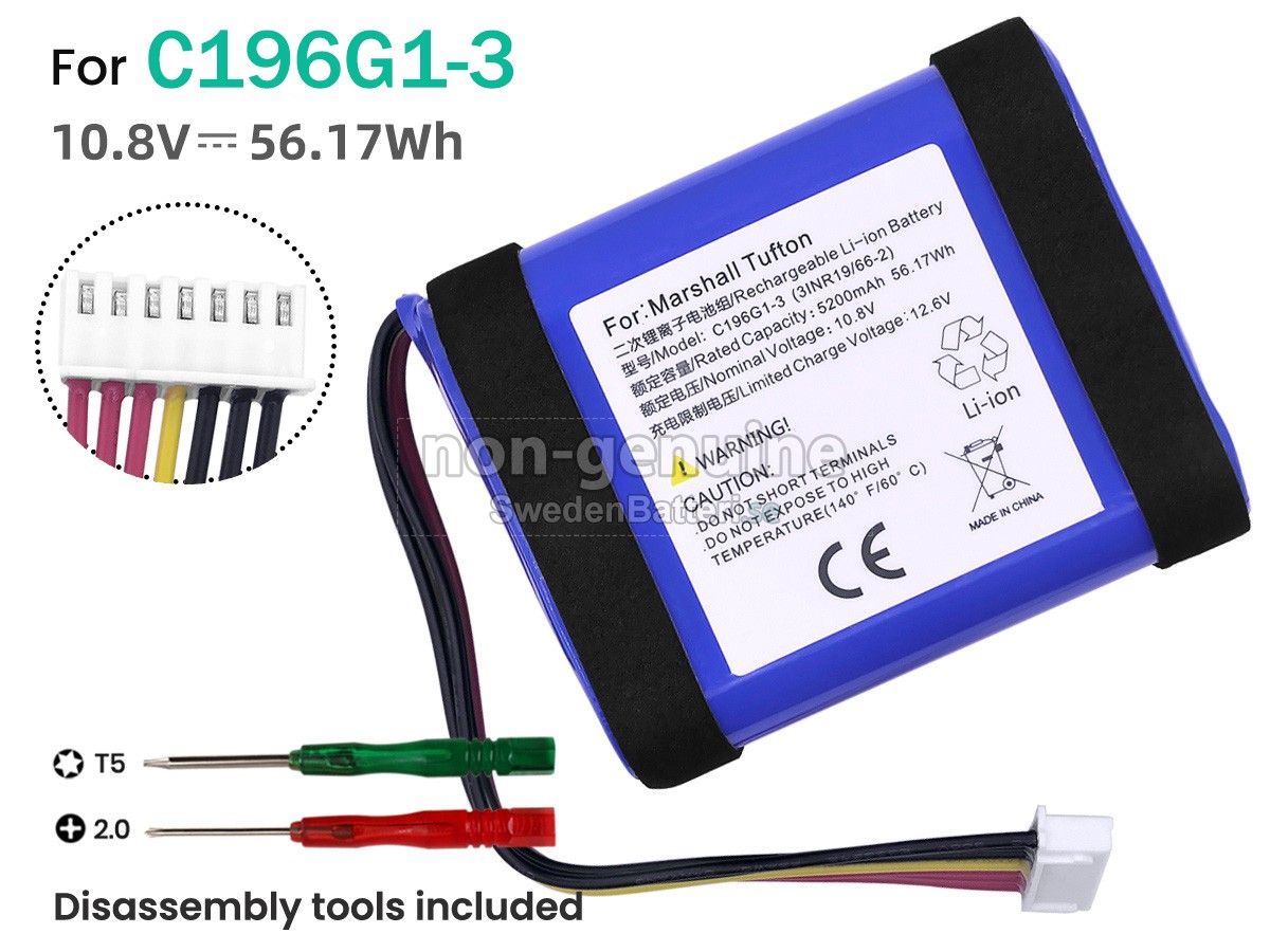batteri till Marshall C196G1