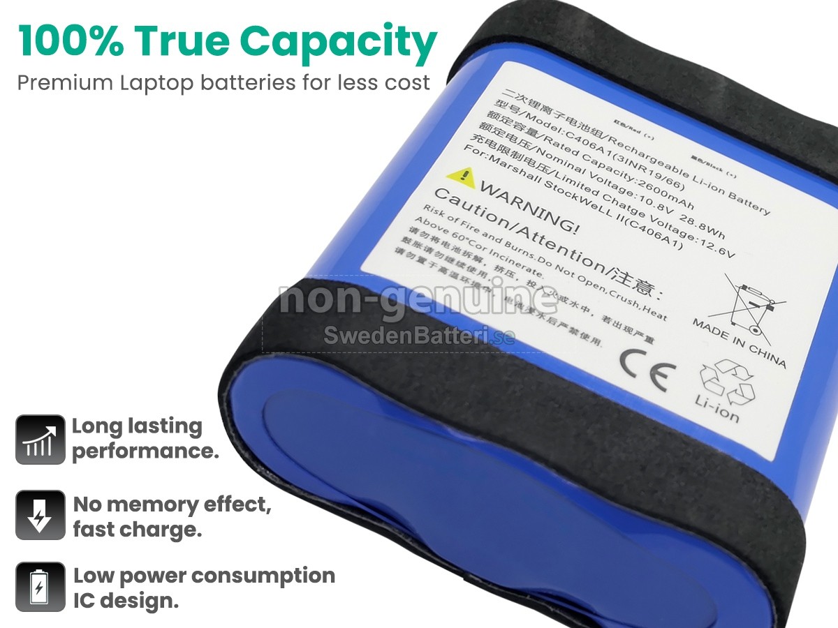 batteri till Marshall STOCKWELL II C406A1