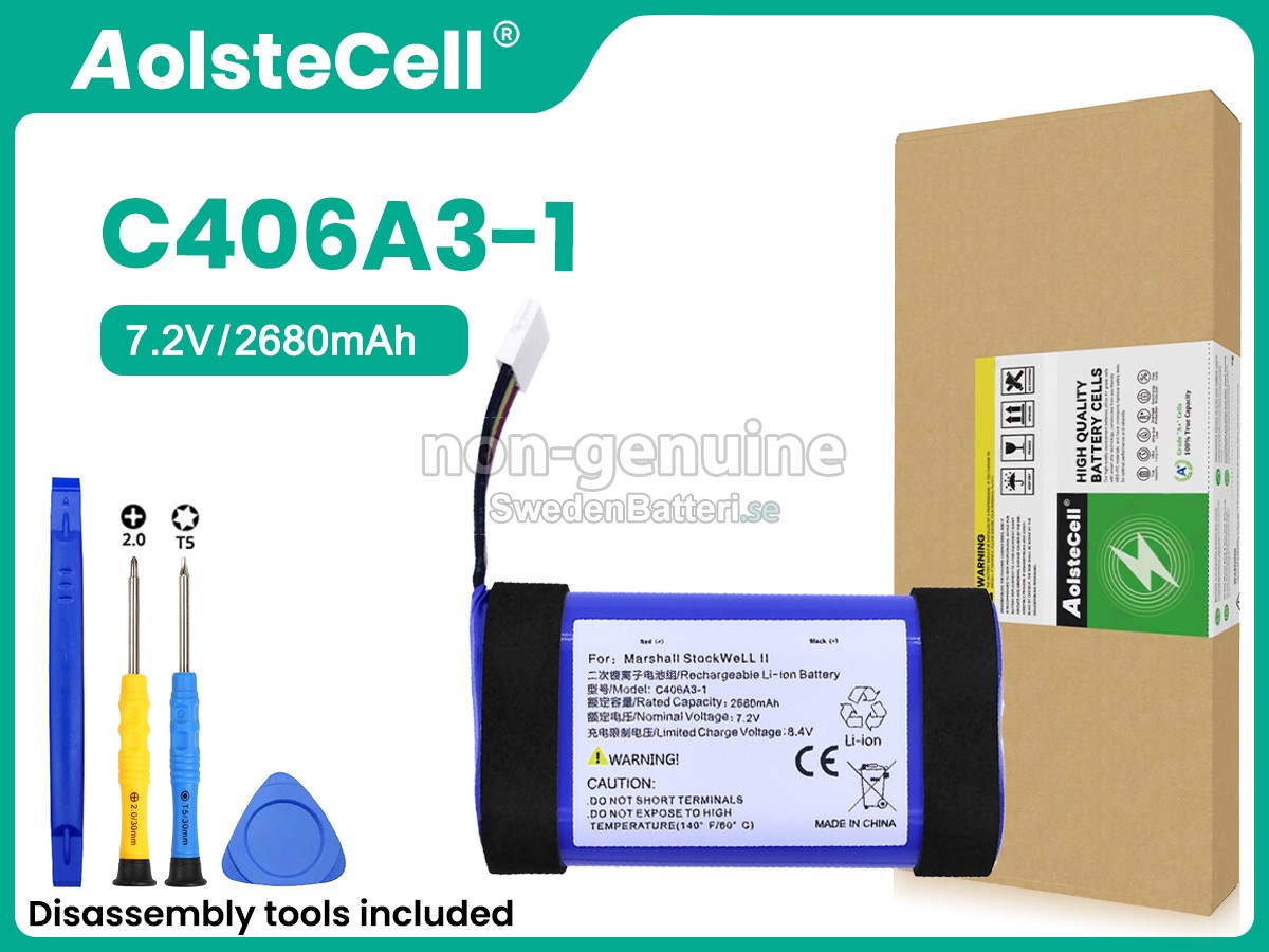 batteri till Marshall STOCKWELL 2 C406A3-1