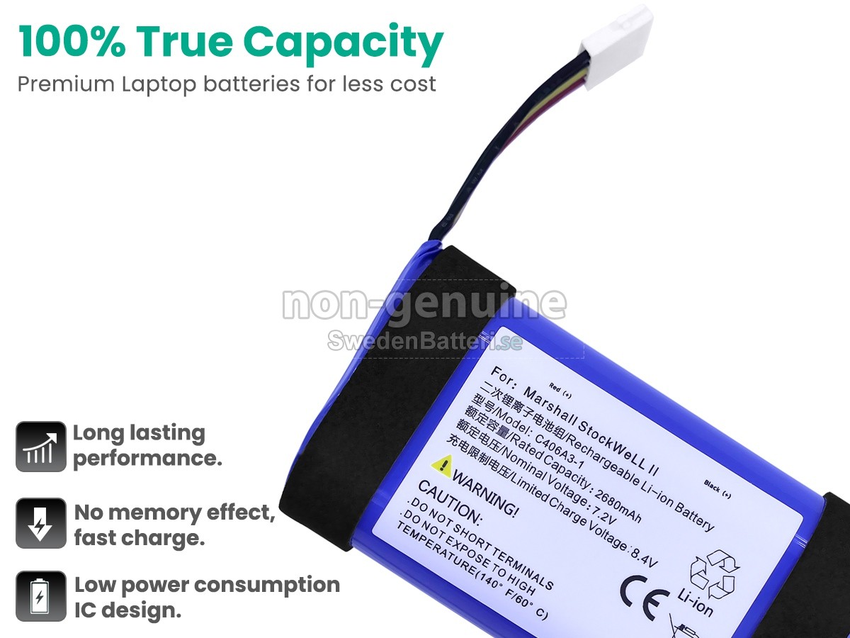 batteri till Marshall STOCKWELL 2 C406A3-1