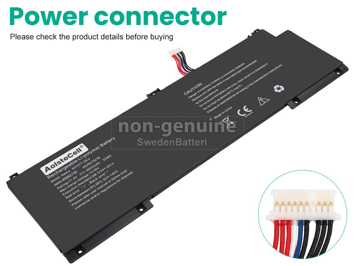 batteri till Medion 537077-3S-2