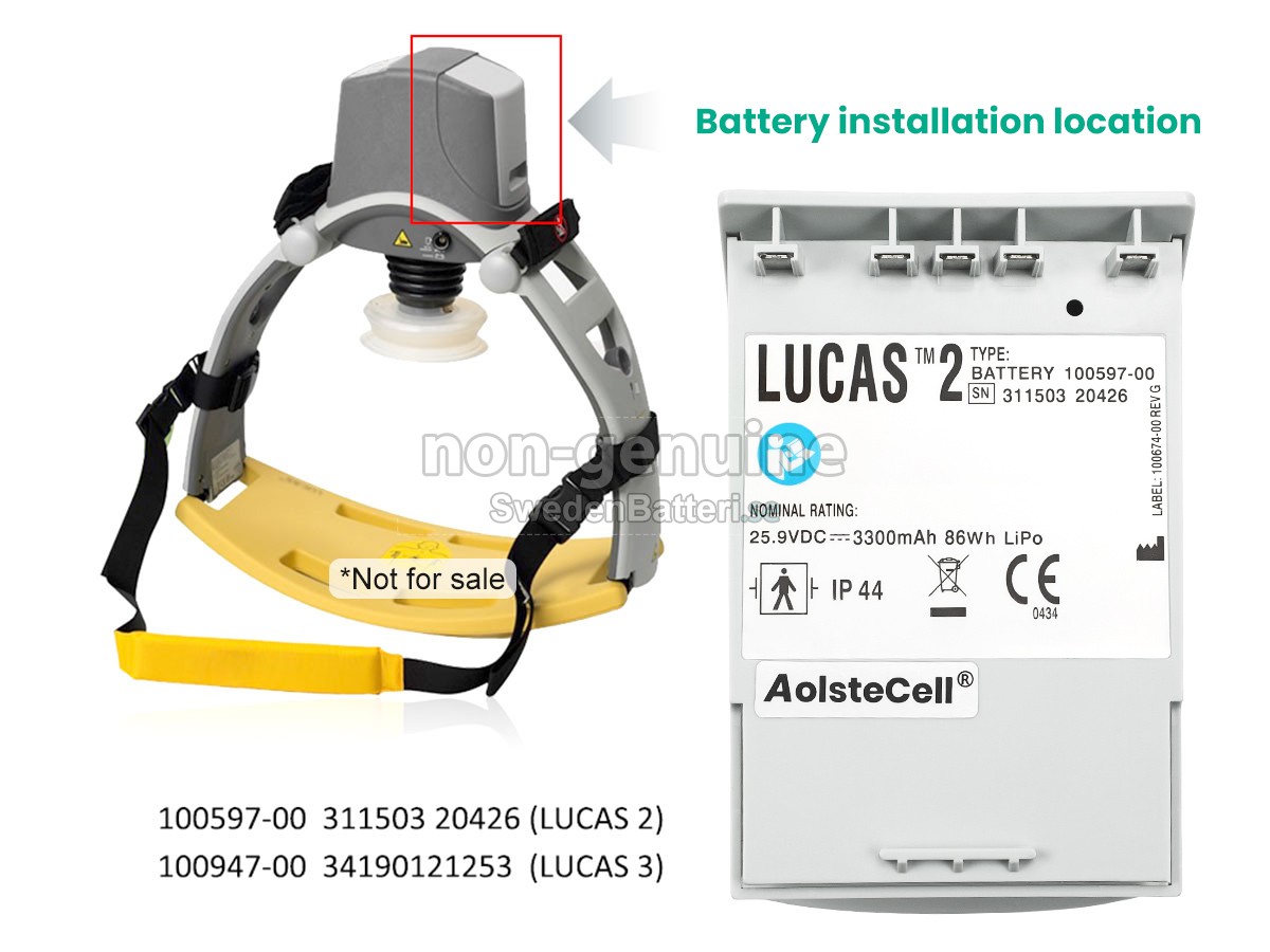 batteri till Medtronic LUCAS 2