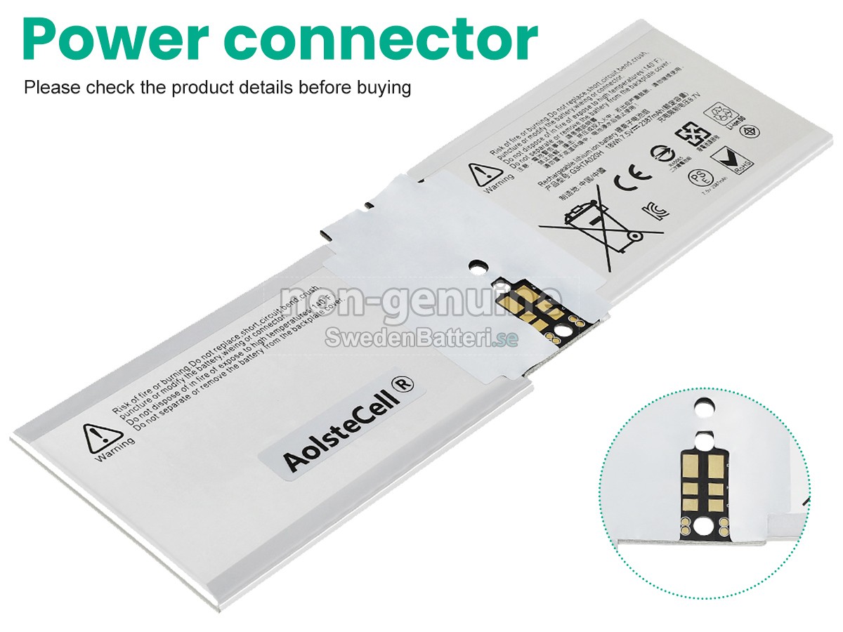 batteri till Microsoft Surface BOOK 3 13.5Inch TABLET