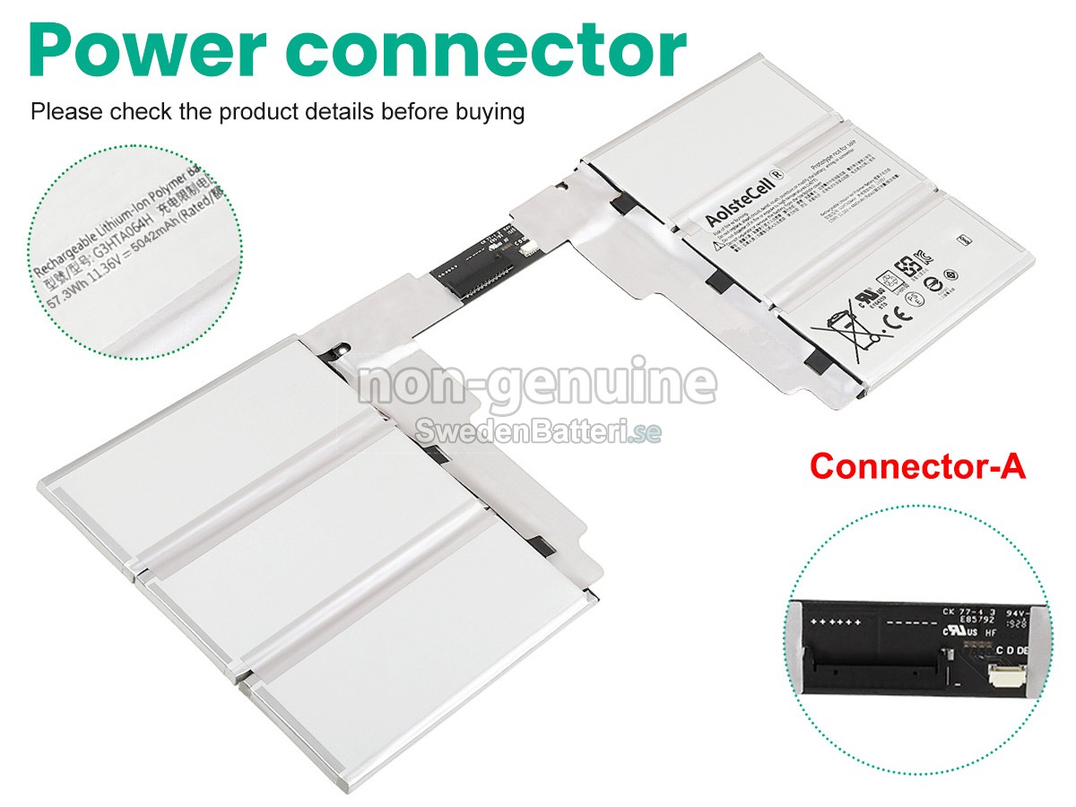 batteri till Microsoft Surface BOOK 2 1832